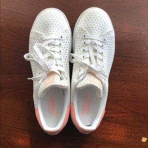 Adidas Stan smith pink and white mesh shoes